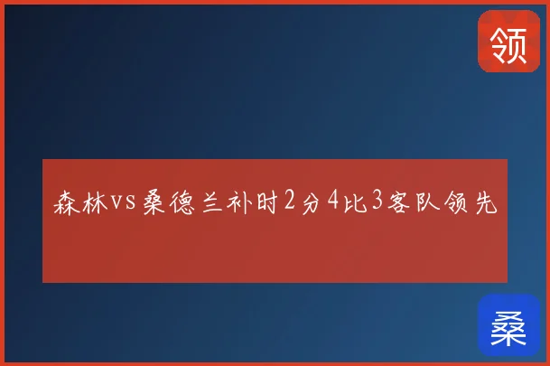 森林vs桑德兰补时2分4比3客队领先